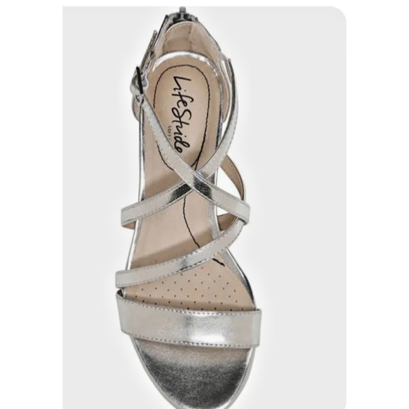 LifeStride Womens Yolanda Ankle Strap Open Toe Strappy Sandals Sandals - Picture 3 of 4